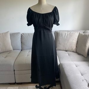 Black romantic off shoulder dress